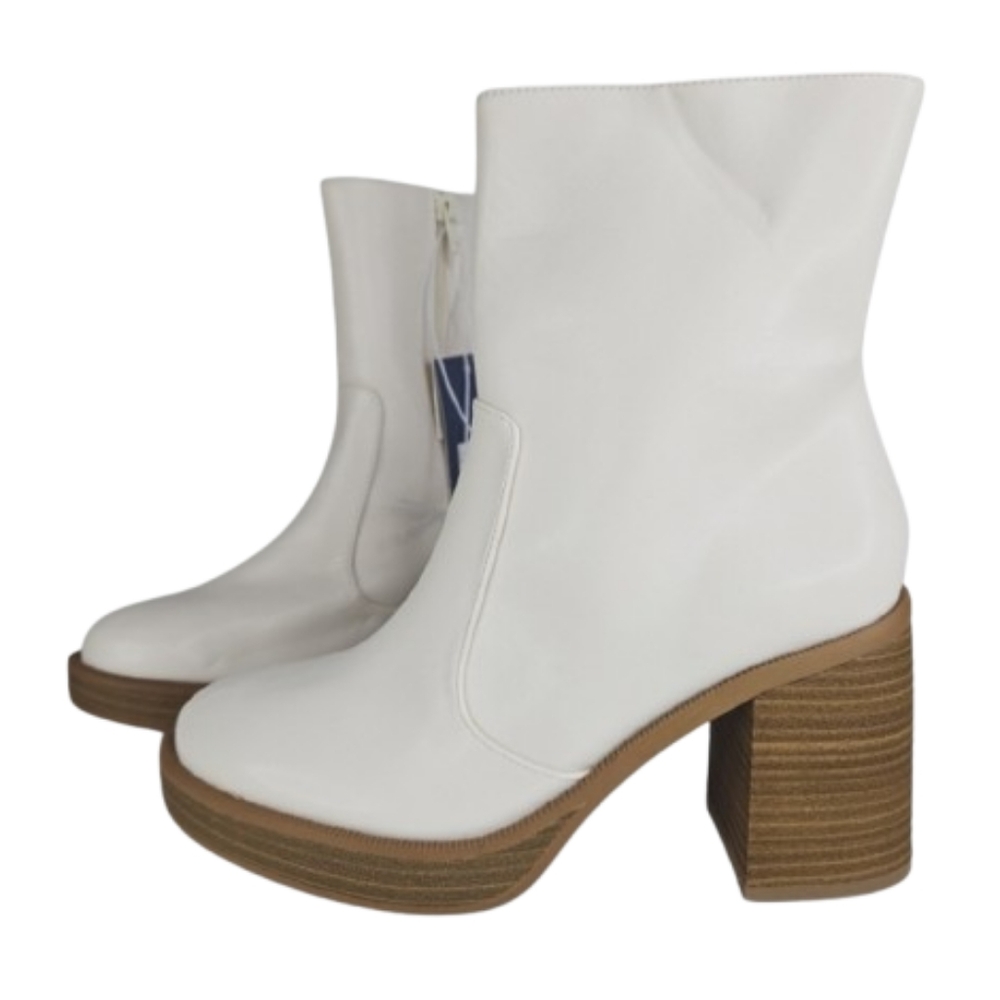 Universal Thread Jenna Platform Boots Elegant Women MidHeel Off-white Sizes